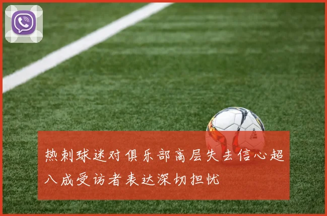 热刺球迷对俱乐部高层失去信心超八成受访者表达深切担忧